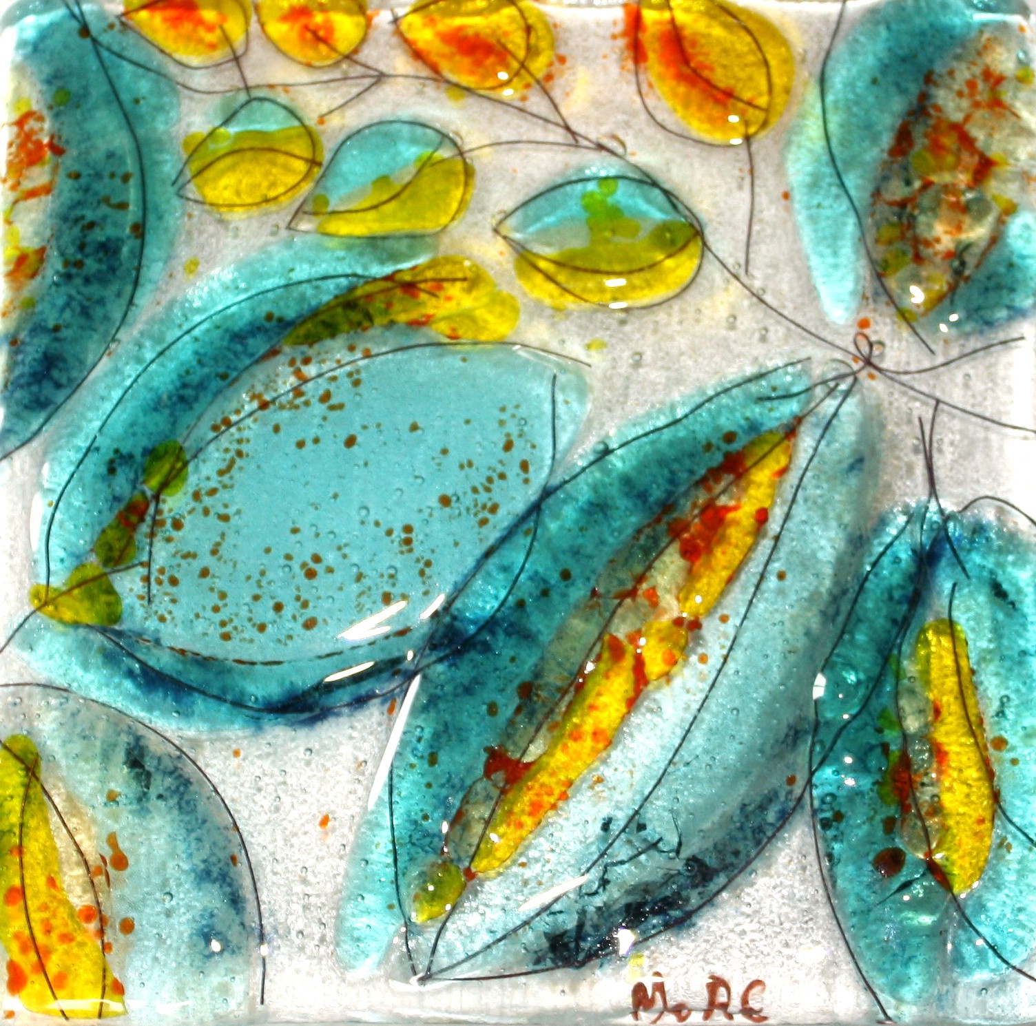 Œuvre en verre de Marie-Odile Revouy
