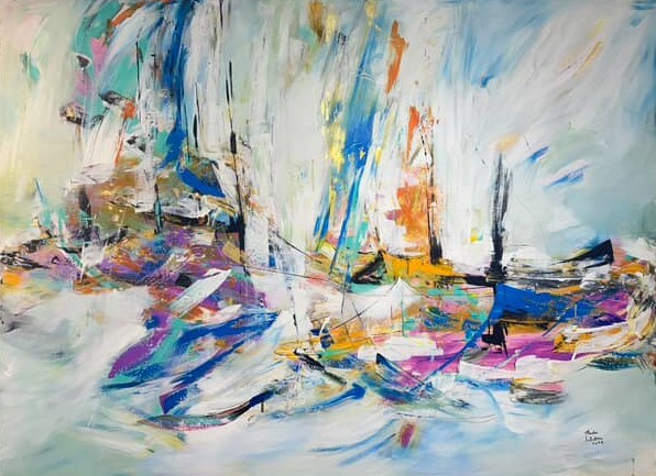 "Melody" : La Symphonie Chromatique d'Henda Labidi chez Galerie Saladin (Sidi Bou Saïd)