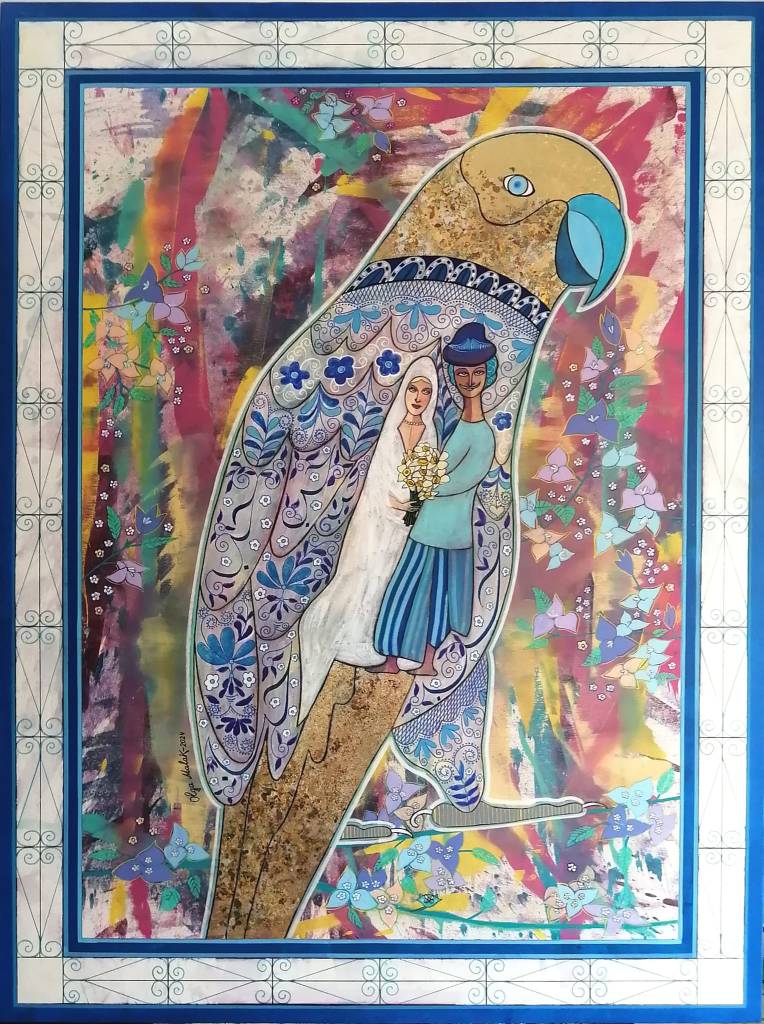 Discover Olga Malakhova, Tunisia's visual storyteller. PhD art historian transforming ancient mosaics into narrative paintings. Acrylic & gold leaf works celebrating Carthaginian heritage.