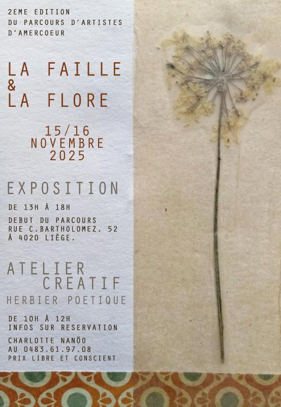 Charlotte Desnoë-Durande présente "La Faille et la Flore", une exposition photographique et poétique qui transforme la rupture en renaissance. Du 15 au 16 novembre 2025 à Liège, découvrez un univers où herbiers artistiques et photographie argentique dialoguent avec la mémoire familiale.