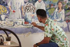 Découvrez Wahib Zannad, artiste-peintre tunisien né en 1979, dont l'œuvre conjugue architecture et émotion pour capturer l'essence méditerranéenne. Portrait, expositions, style pictural et cote sur le marché de l'art.