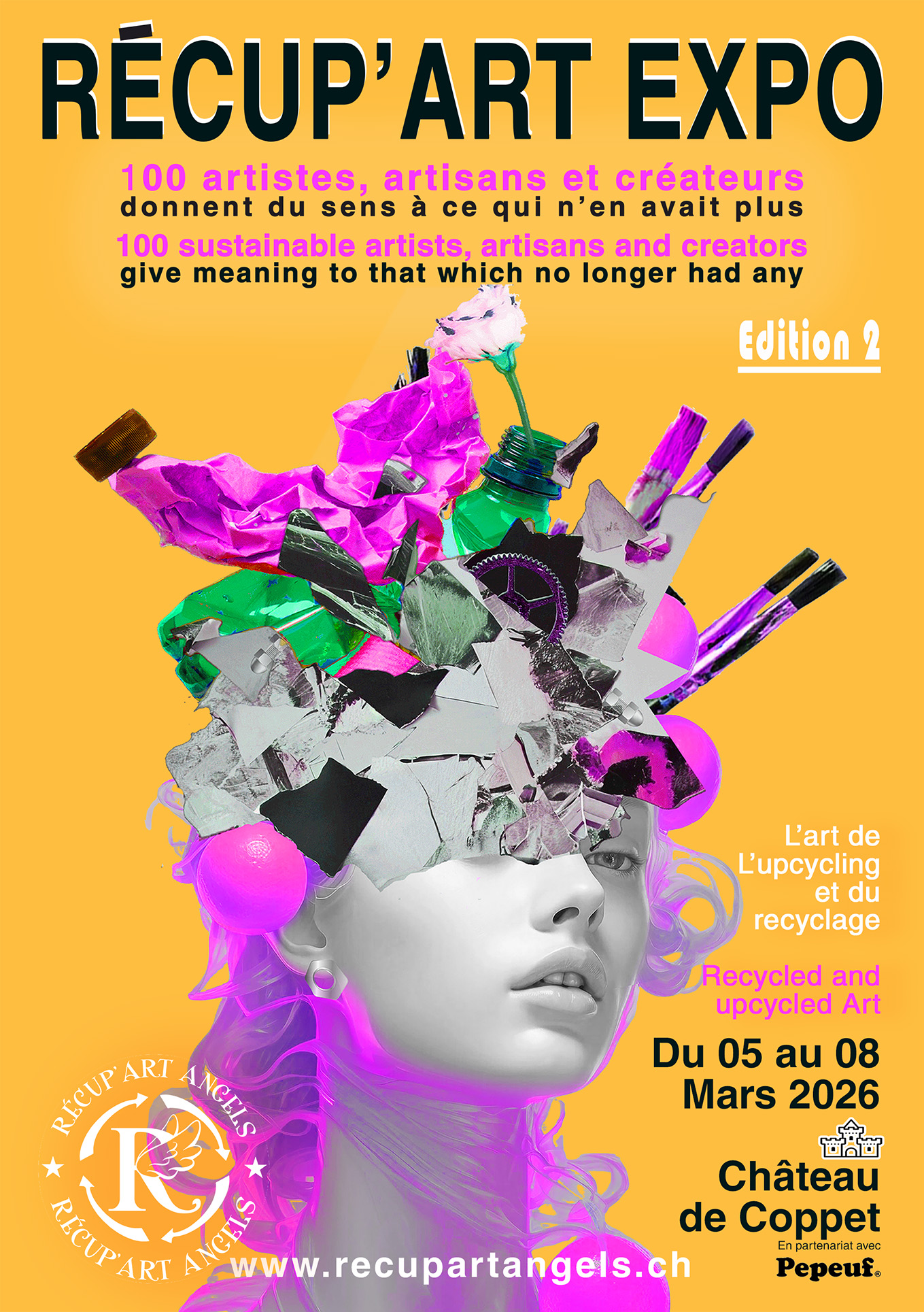 RECUP’ART EXPO avec Bétina Broussaud au Château de Coppet du 5 au 8 mars 2026