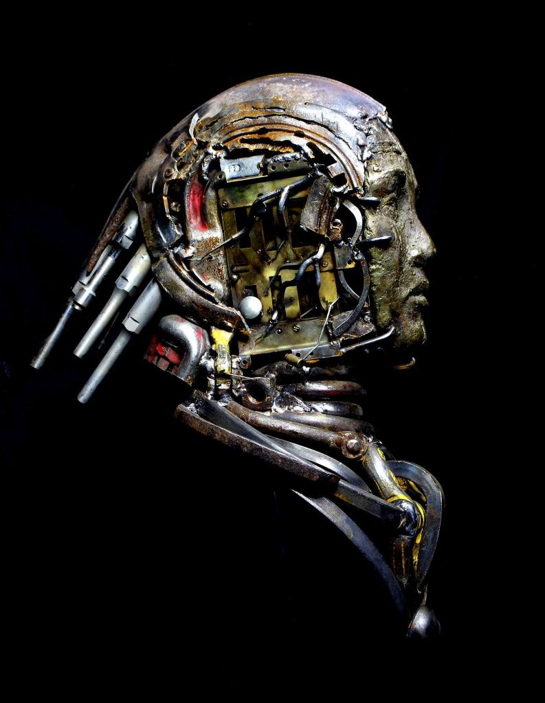 Nomade : sculpture Romain Bresson & Bétina Broussaud, métal et argile