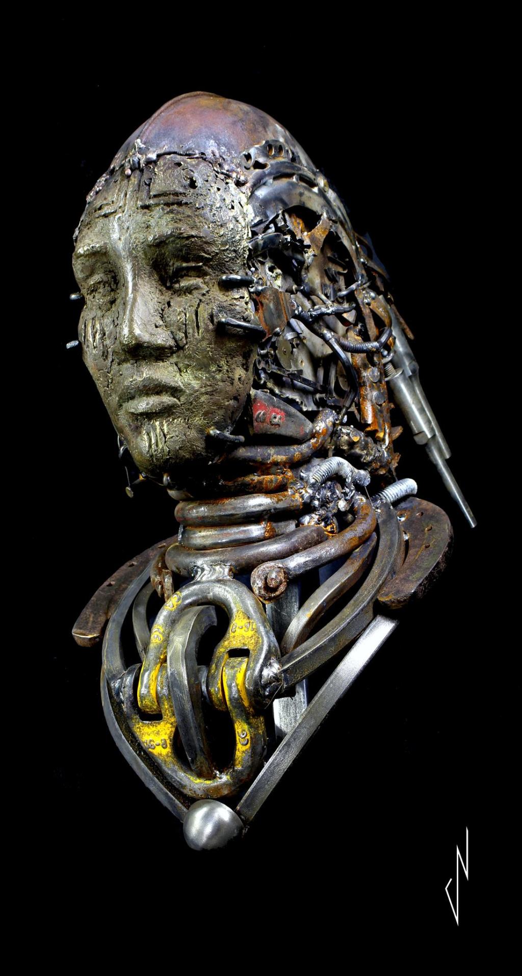 Nomade : sculpture Romain Bresson & Bétina Broussaud, métal et argile