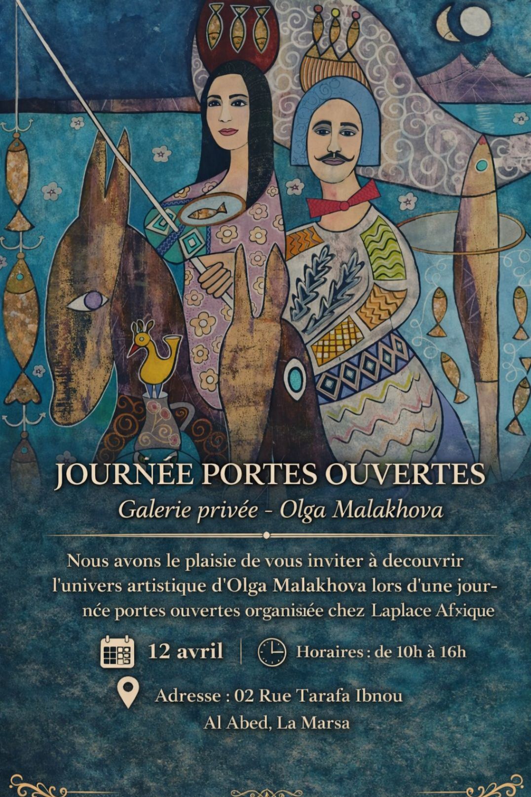 Portes ouvertes d’Olga Malakhova à La Marsa le 12 avril 2026